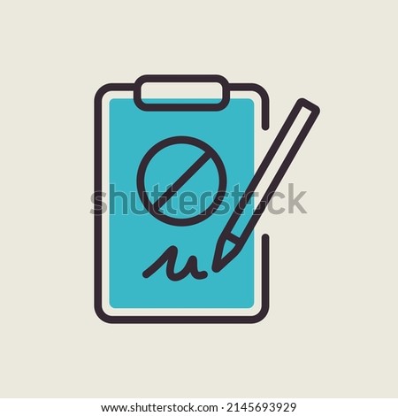 Petition isolated vector icon. Collecting signatures. Protest vote. Protest action support. Public appeal. Ballot. Graph symbol for web site design, app, UI