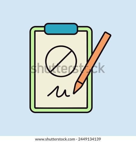 Petition vector isolated icon. Collecting signatures. Protest vote. Protest action support. Public appeal. Ballot. Graph symbol for web site design, app, UI