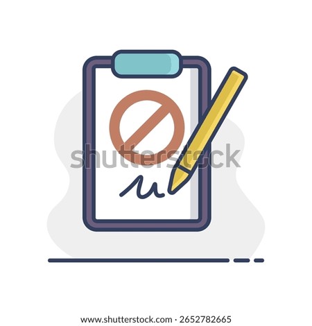 Petition vector isolated icon. Collecting signatures. Protest vote. Protest action support. Public appeal. Ballot. Graph symbol for web site design, app, UI