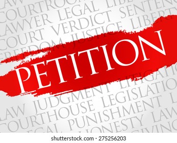 Petition word cloud concept