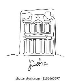 Petra continuous line illustration