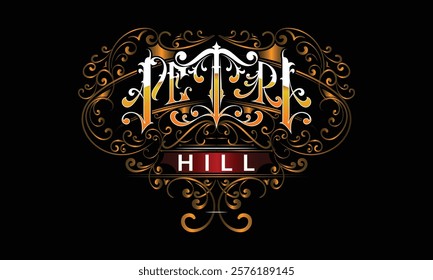 PETRA HILL lettering custom style design