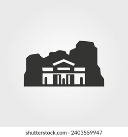 Petra Jordan icon - Simple Vector Illustration