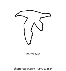 Petrel bird icon vector on white background. Black icon illustration
