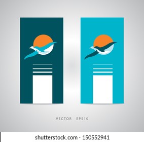 petrel soaring over a wave, card