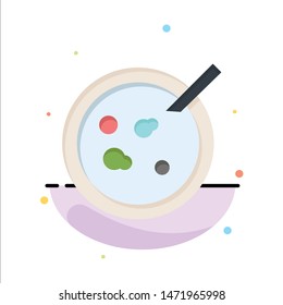 Petri, Dish, Analysis, Medical Abstract Flat Color Icon Template