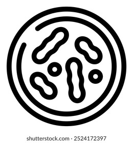 Placa de Petri que contiene bacterias en crecimiento, concepto para microbiología, análisis de laboratorio o investigación médica