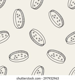 petri dish doodle seamless pattern background