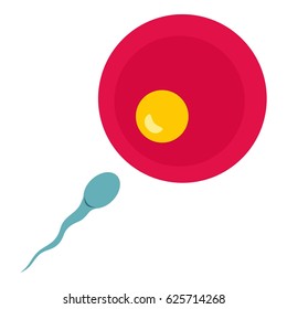 Petri dish with fertilized eggs icon flat isolated on white background vector illustration