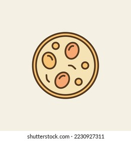 Petri Dish with Helminth Eggs vector concept colored icon or sign