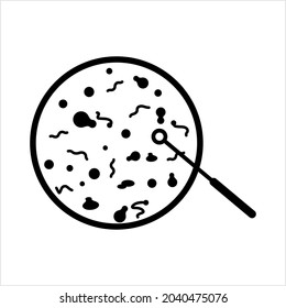 Petri Dish Icon, Cell Culture Dish, Petri Plate, Biologists Transparent Shallow Lidded Dish Used To Culture Cells Vector Art Illustration