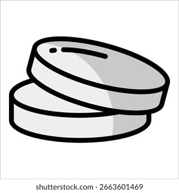 Petri Dish Icon Element For Design