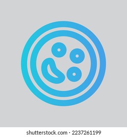 Petri dish icon in gradient style about laboratory, use for website mobile app presentation
