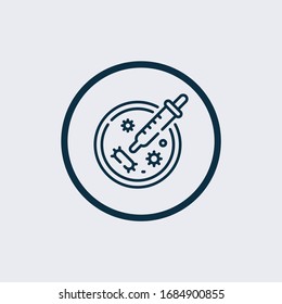 petri dish icon isolated on white background from virus collection. petri dish icon trendy and modern petri dish symbol for logo, web, app,
