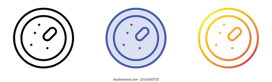 petri dish icon. Linear, Blue Fill and Gradient Style Design Isolated On White Background