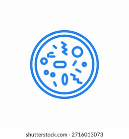 Vector de signo de icono de placa de Petri