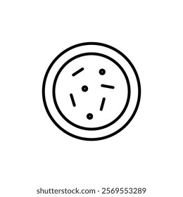 Petri dish icon Thin vector set