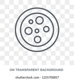 Petri dish icon. Trendy flat vector Petri dish icon on transparent background from Health and Medical collection. High quality filled Petri dish symbol use for web and mobile