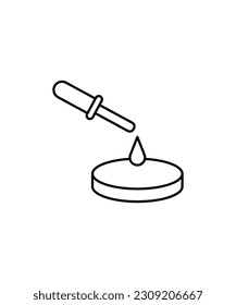 icono de placa petri, icono de mejor línea vector.