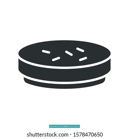 Petri dish icon vector illustration logo template for many purpose. Isolated on white background.