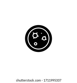 petri dish icon. petri dish vector on gray background