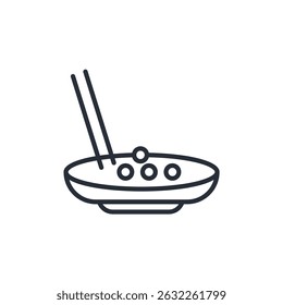 ícone de prato de petri. vetor.Sinal editável de estilo traço.linear para usar design da Web,ilustração logo.Symbol.