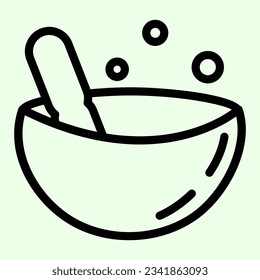 Petri dish line icon. Bacteriological analysis in scientific lab plate outline style pictogram on white background. Biology and chemistry signs mobile concept web design. Vector graphics.