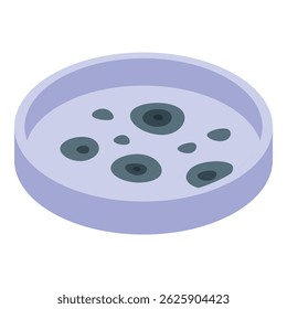 Placa de Petri con colonias microbianas que crecen en agar, utilizada para investigación y análisis microbiológicos