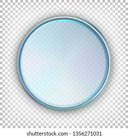 Petri dish. Top view. Vector illustration isolated on white transparent background.