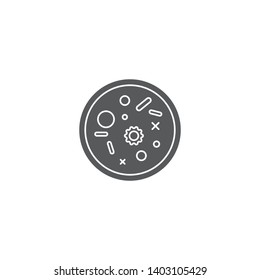 petri dish vector icon concept, isolated on white background