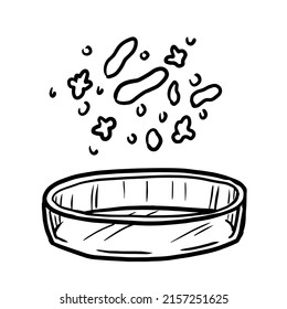 petri dish vector illustration isolated on white background