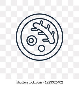 Petri dish vector outline icon isolated on transparent background, high quality linear Petri dish transparency concept can be used web and mobile