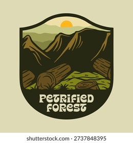 PETRIFIED FOREST NATIONAL PARK VECTOR LOGO