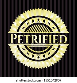 Petrified gold emblem. Vector Illustration. Detailed.