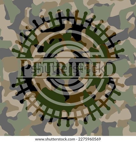 Petrified on camo texture. Vector Illustration. Detailed. 