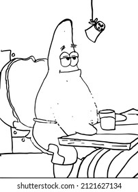 petrik painting vector illustration sitting