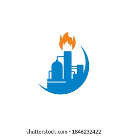 Factory Fire Icon Logo Design Element Stock Vector (Royalty Free ...