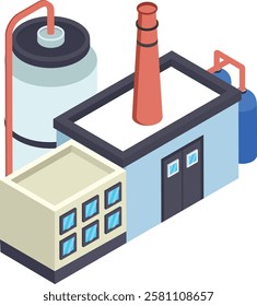 Petrochemicals Process Unit isometric Concept, distillation columns with lower boiling points Vector color Icon Design, Oil and Gas industry Symbol, Petroleum and gasoline Sign, Service and supply 