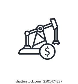 icono de petrodólar. Vector. Movimiento editable. signo de estilo lineal para uso Diseño web, logotipo. Ilustración de símbolo.