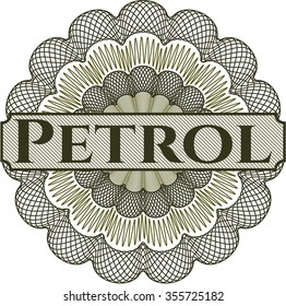 Petrol abstract linear rosette