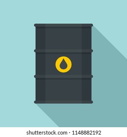 Petrol barrel icon. Flat illustration of petrol barrel vector icon for web design