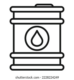 Petrol barrel icon outline vector. Global climate. Ecology disaster