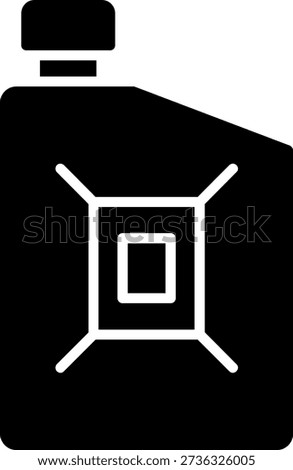 Petrol Can Glyph Vector Icon Design