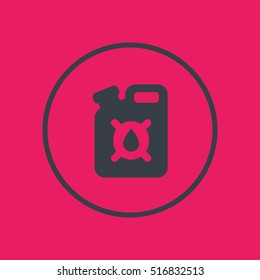 petrol can icon in circle