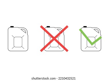 Petrol can icon. Vector illustration