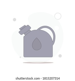 petrol cancanister. car oil can vector flat illustration on white background