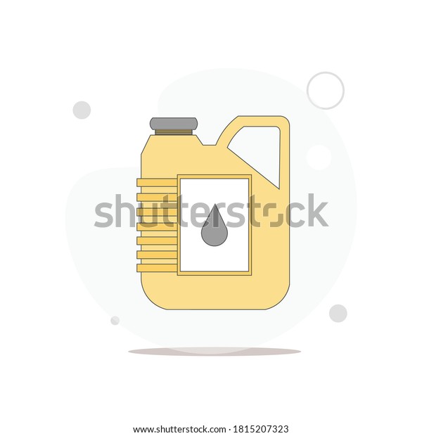 petrol cancanister. car oil can vector flat
illustration on white
background