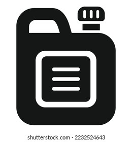 Icono del cartucho de gasolina simple vector. Aceite de combustible. Galón de gasolina