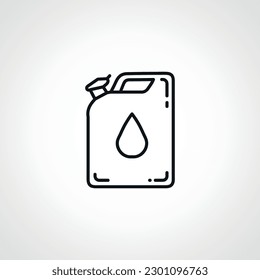petrol canister line icon, jerrycan line icon.