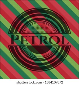 Petrol christmas badge. Vector Illustration. Detailed.